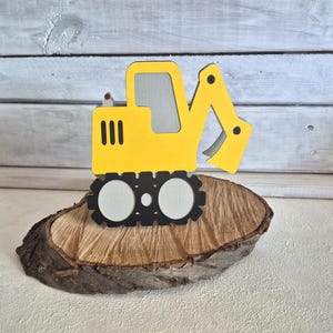 Cartão de Aniversário Escavadeira / Cartão de Feliz Aniversário Escavadeira / Feito à Mão / Cartão Escavadeira