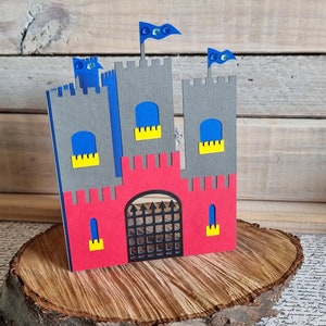 Carte d'anniversaire château / carte de château de joyeux anniversaire / fait main / carte de château