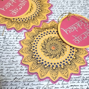 Etiqueta de regalo de Feliz Diwali / DIWALI / Feliz Diwali / Hecho a mano