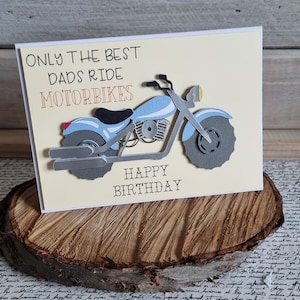 Motorrad Geburtstagskarte / Nur die besten Väter fahren Motorrad / Geburtstagskarte / Handgemachte Karte / Happy Birthday