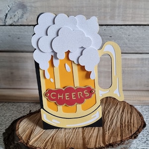 Carte de fête des pères CHEERS / pinte de bière / carte de verre à bière / fait main / carte de fête des pères / fête des pères