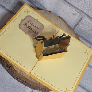 POP-UP-verjaardagskaart / Verjaardagskaart gereedschapskist / Pop-upkaart gereedschapskist / Handgemaakt