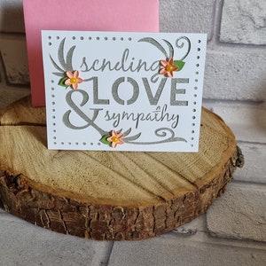 Beileid Karte / Liebe und Beileid Karte / Handgemacht / Liebe und Sympathie Karte senden