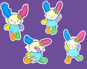 Usahana Sanrio HOLOGRAPHIC STICKER Pack 4pc
