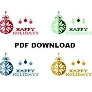 Christmas Ornament 2 Greeting Card  - PDF Cross Stitch Charts