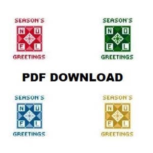 Noel Greeting Card  - PDF Cross Stitch Charts