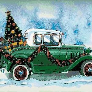 Christmas Car Cross Stitch Chart
