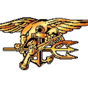 Navy Seal Trident Cross Stitch Chart