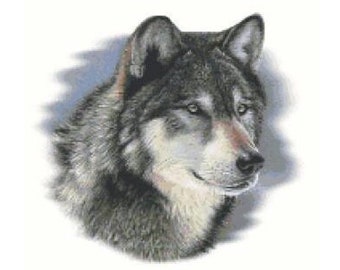 Grey Wolf Cross Stitch Chart