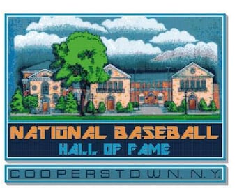 Cooperstown MLB Hall of Fame Cross Stitch Chart