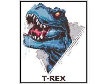 T-Rex Cross Stitch Chart