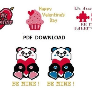 Valentine Greeting Card  - PDF Cross Stitch Charts