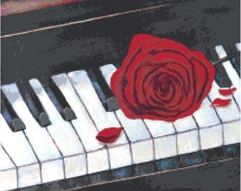 Piano Keys Cross Stitch Chart