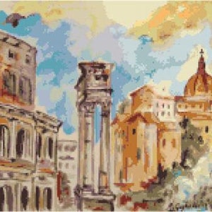 The Colosseum Cross Stitch Chart
