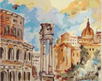 The Colosseum Cross Stitch Chart