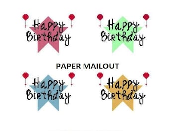 Happy Birthday Greeting Card - MAILED Cross Stitch Charts