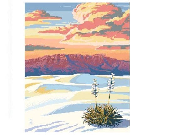 White Sands Cross Stitch Chart