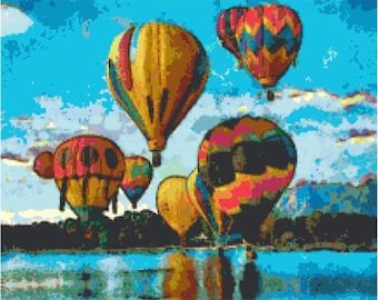 Air Balloons Cross Stitch Chart