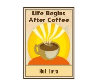 Coffee Lover Cross Stitch Chart