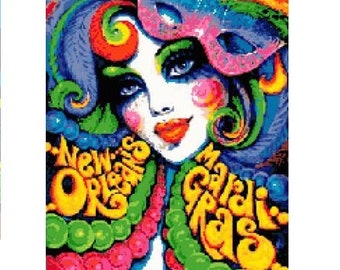 Mardi Gras Cross Stitch Chart