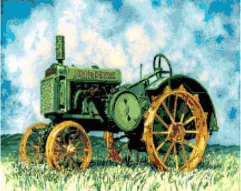Farm Tractor Cross Stitch Chart