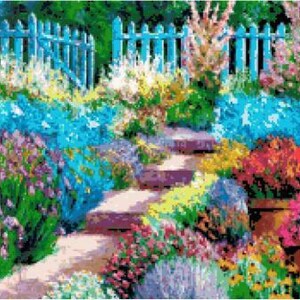 Garden Path Cross Stitch Chart