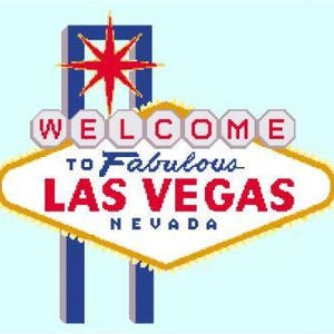 Gráfico de punto de cruz del icono de Las Vegas