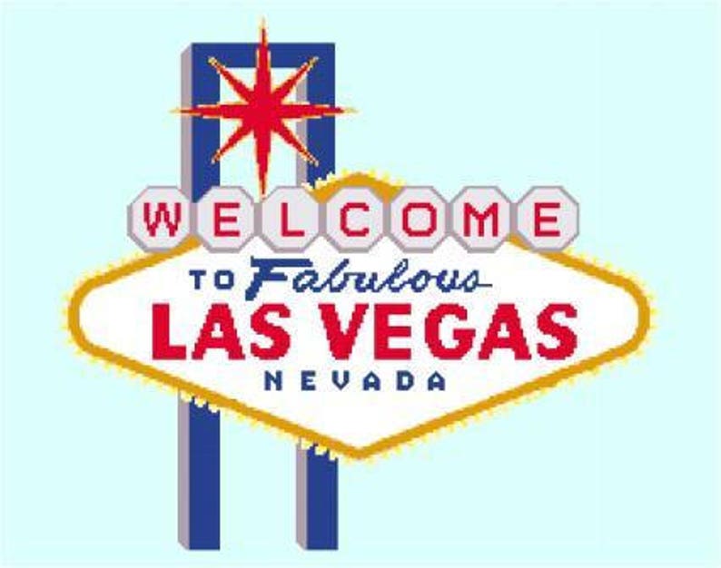 Las Vegas Icon Cross Stitch Chart Etsy