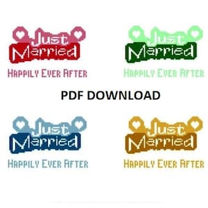 結婚祝いのグリーティングカード - PDF クロスステッチ チャート
