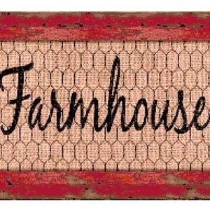 Farmhouse Sign Cross Stitch Chart
