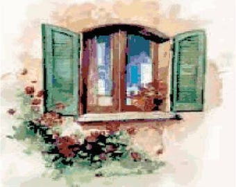 Tuscan Window Cross Stitch Chart