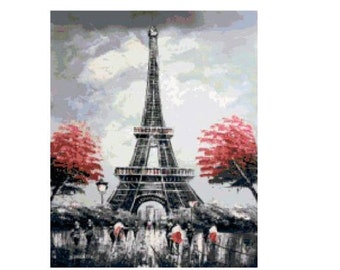 Eiffel Tower Cross Stitch Chart