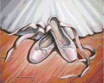 Ballet Shoes Cross Stitch Chart