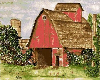 Old Farm Barn Cross Stitch Chart