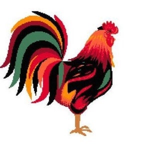 Rooster Cross Stitch Chart