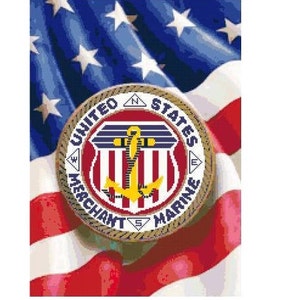 Merchant Marine Logo Cross Stitch Chart