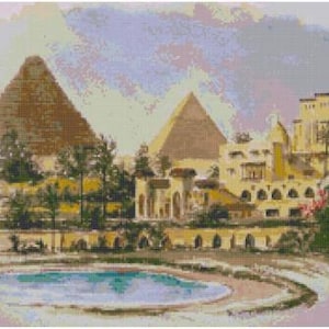 Pyramids of Egypt Cross Stitch Chart