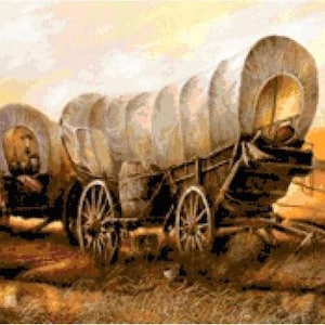 Covered Wagons Cross Stitch Chart