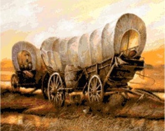 Covered Wagons Cross Stitch Chart