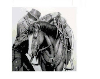 Man & Horse Cross Stitch Chart