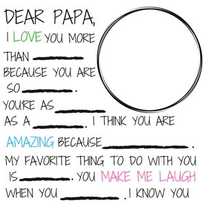 Fathers Day Papa Printable Instant Download