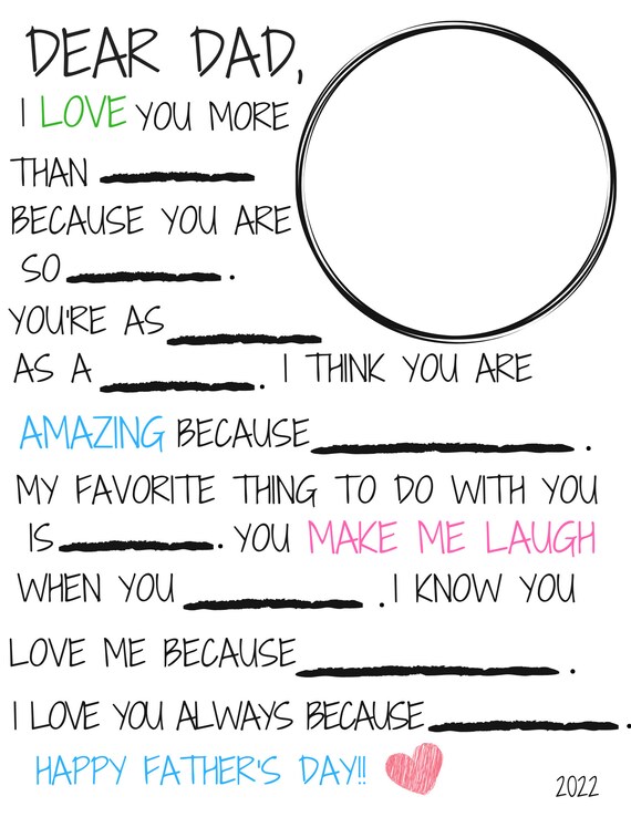 Father's Day Dad Printable Instant Download - Etsy
