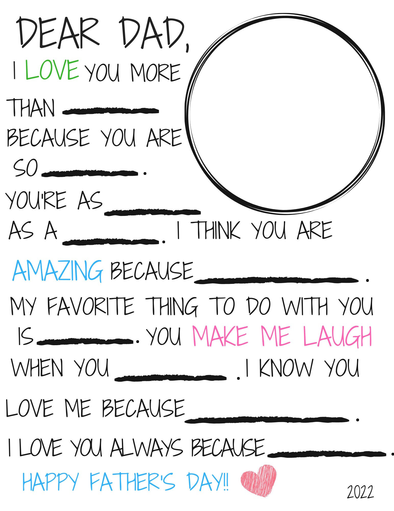 Father's Day Dad Printable Instant Download - Etsy