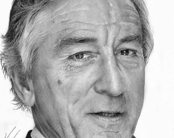 Portrait au crayon de Robert De Niro) (Dessin hyperréaliste)