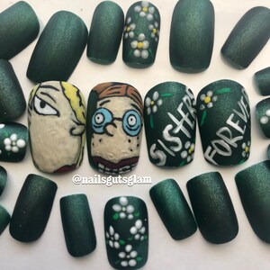 Sisters Forever &quot;Eliza and Debbie Thornberry&quot; inspired nails.
