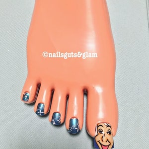 Fairy Godmother inspired Press on Toenails.
