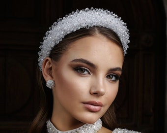 Alice bridal headband, crystal headband, princess tiara, formal headband is luxury bridal accessories.