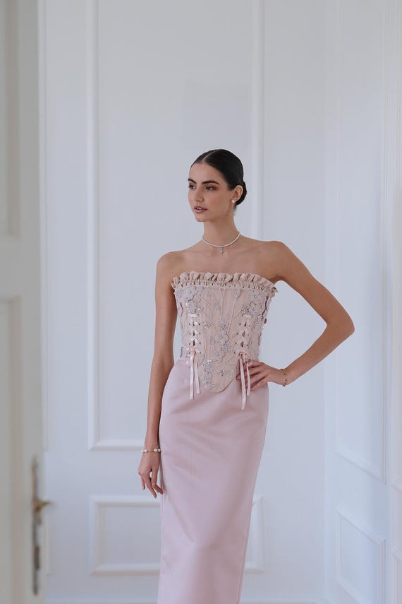 wedding guest dress long Short Sleeve Round Neck Bodycon Formal Dress