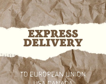 Large items Express delivery To EU, Canada, USA items priced above 100 euros