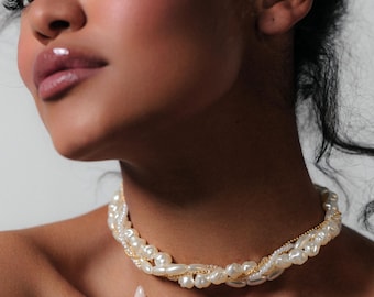 Pearl Crystal choker diffrent styles. Rhinestone bridal choker, statement choker Necklace for wedding.